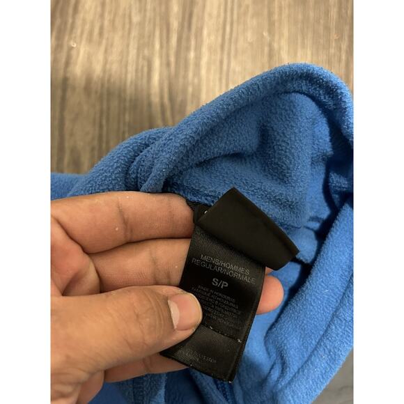 The North Face Fleece Pullover Quarter Zip Jacket Blue Outdoors Men's small - Picture 4 of 8